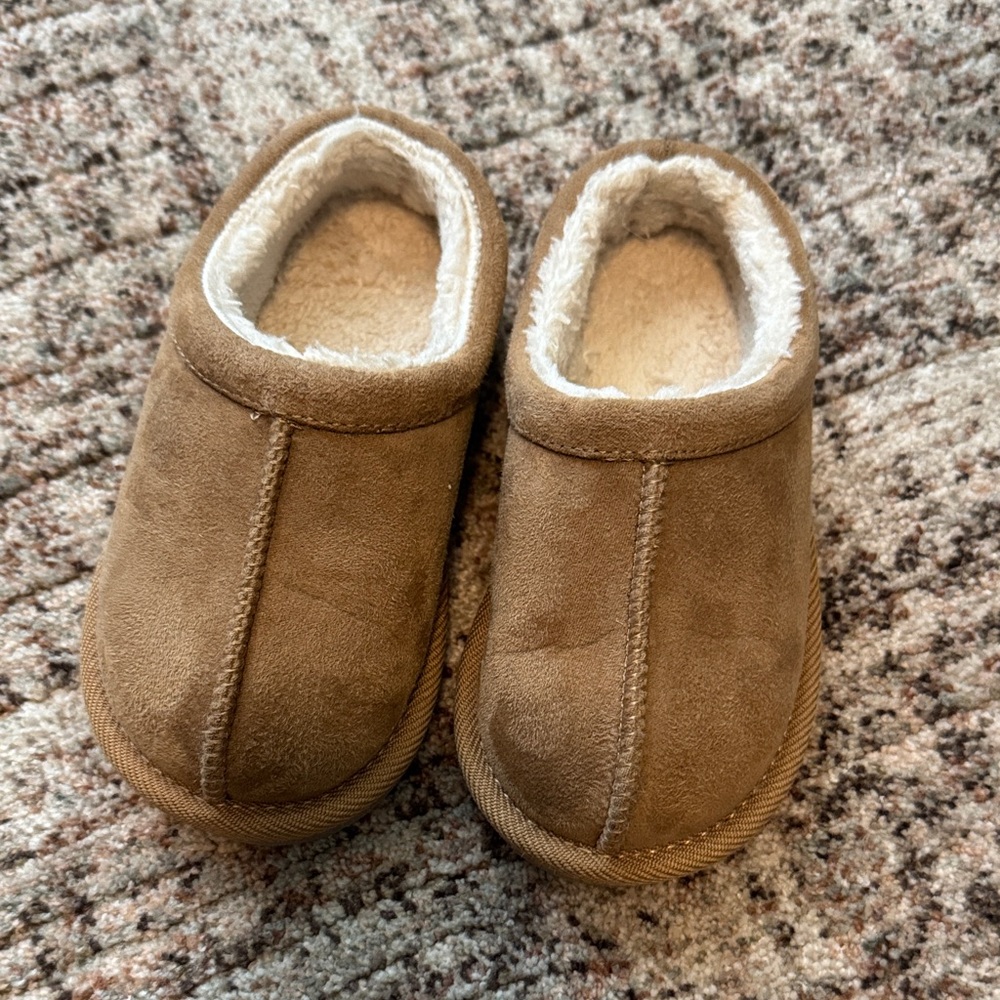 Cozy Brown Suede Slippers